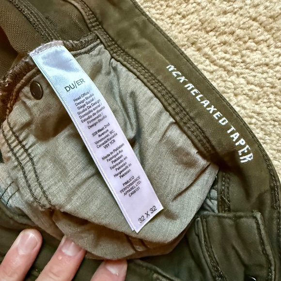 Mens Duer No Sweat Pant Green 32x32 - Picture 3 of 4